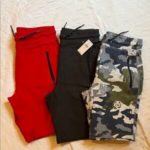 GAP Kids Red, Slate (NWT) & Camouflage Jogger Shorts